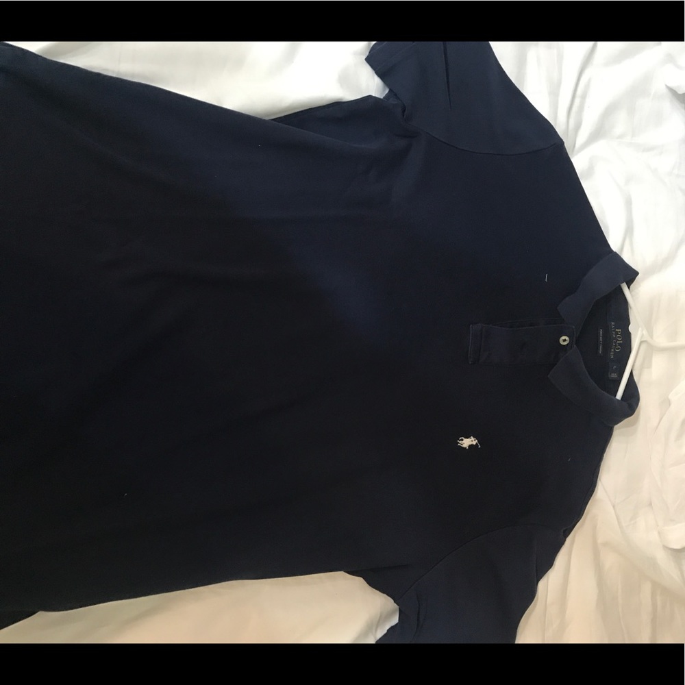 Ralph Lauren Polo navy pima cotton Polo L